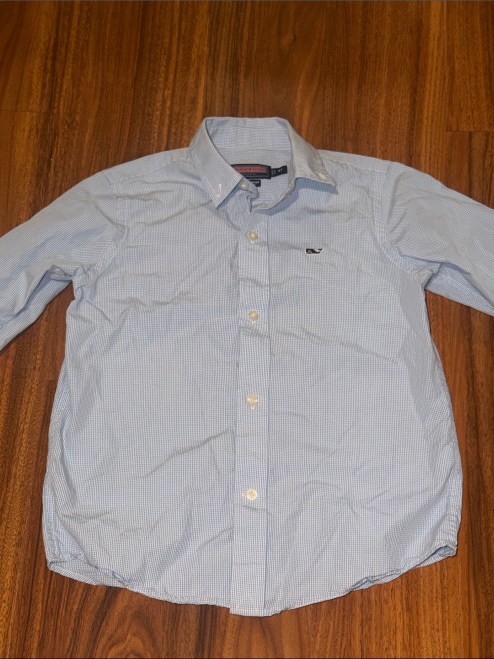 Vineyard Vines Blue Micro-Check Button-Down Shirt